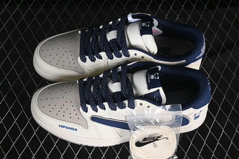 All categories Air Jordan Jordan series basketball shoes Air Jordan 1 Low high-end customized low-top sneakers Travis Scott x Fragment Design x Air Jordan 1 Low OG SP AJ1 Joe 1 violent bear joint milk white gray blue low-top cultural casual sneakers XD0798-310